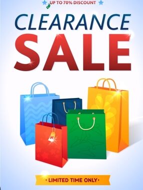 Clearance SALE Graphic Poster - Bold Red & Yellow Design